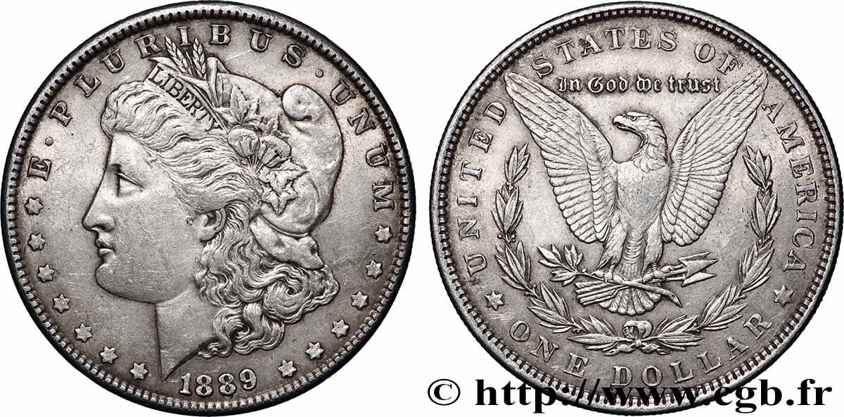 ARGENT D&nbsp;INVESTISSEMENT 1 Dollar Morgan 1889 Philadelphie TTB+ 