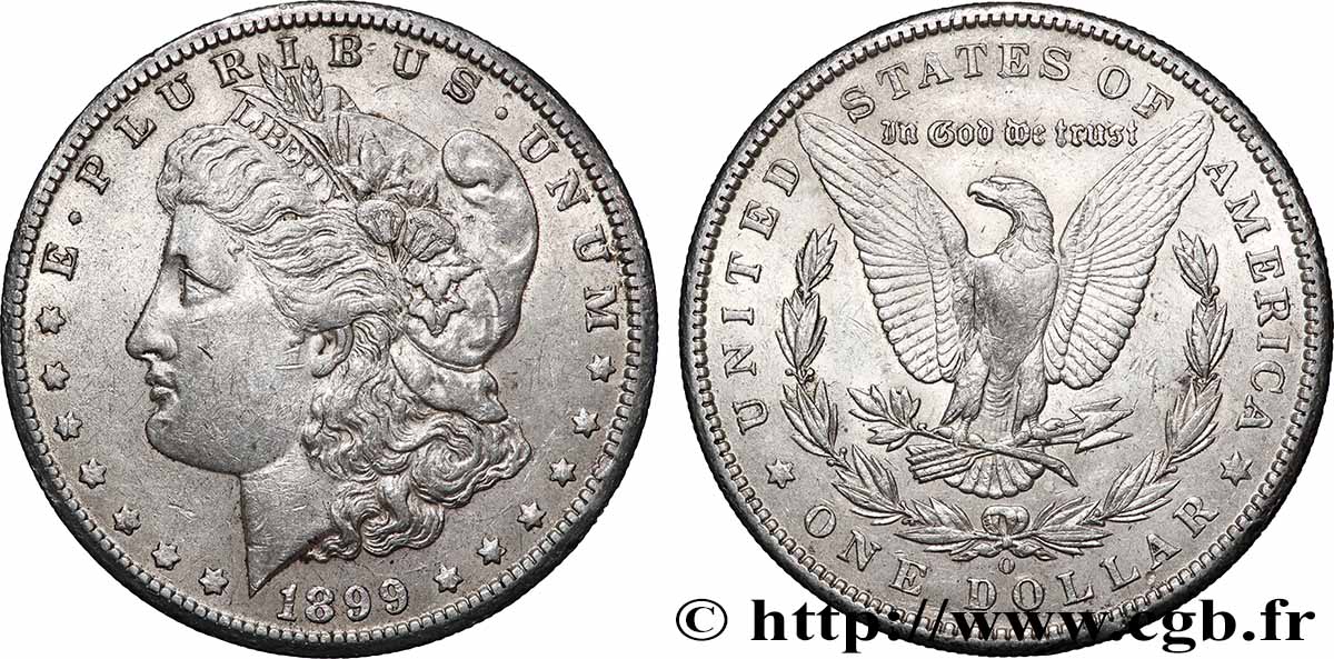 ARGENT D&nbsp;INVESTISSEMENT 1 Dollar Morgan 1899 Nouvelle-Orléans TTB+ 