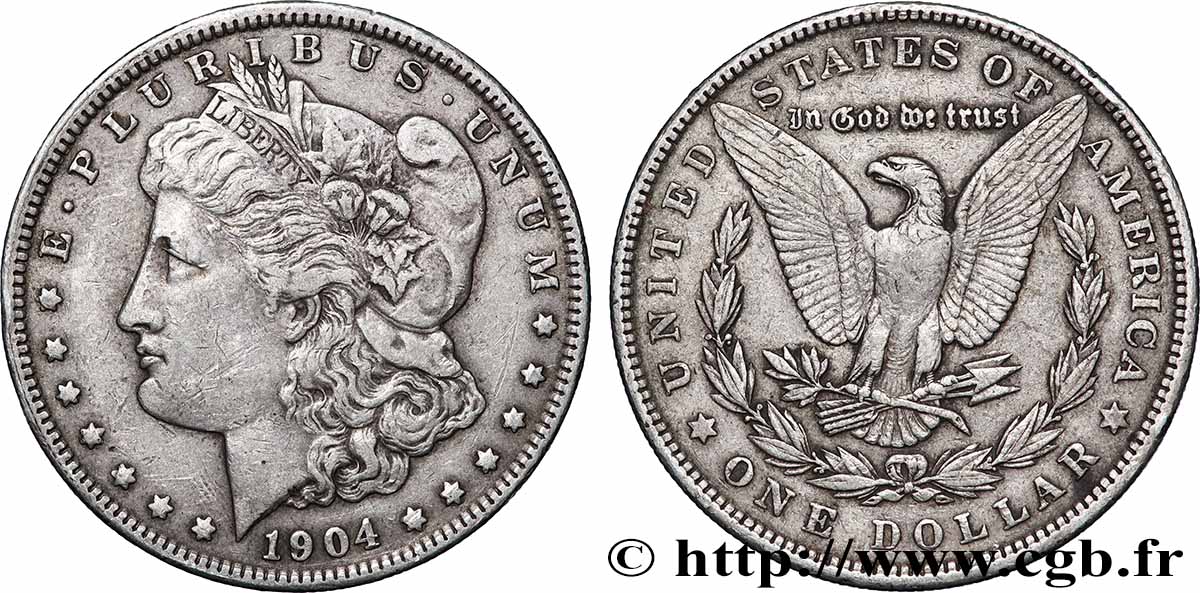 ARGENT D&nbsp;INVESTISSEMENT 1 Dollar Morgan 1904 Philadelphie TTB 