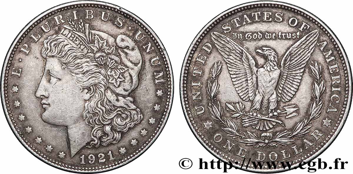 PLATA INVERSIÓN 1 Dollar Morgan 1921 Philadelphie MBC+ 