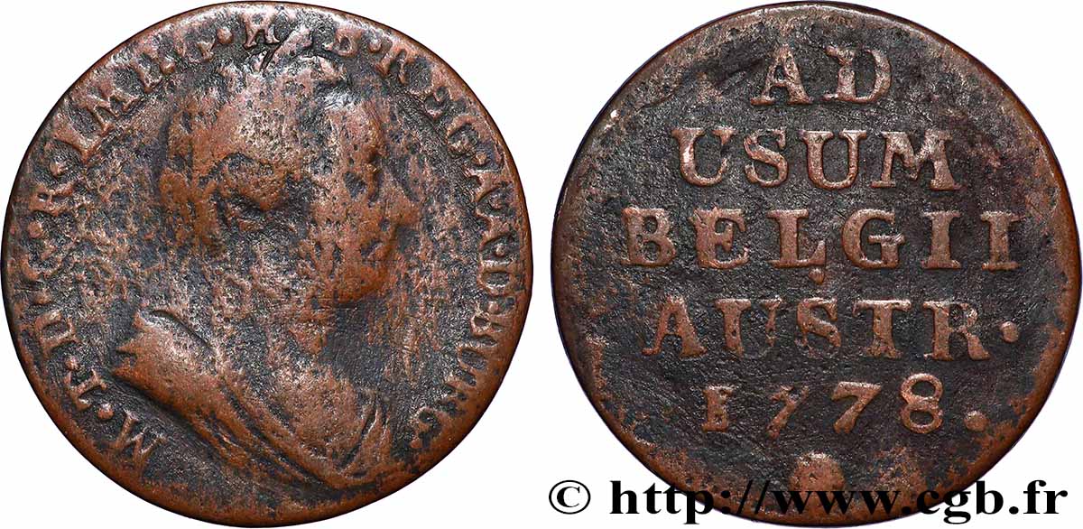 BELGIO - PAESI BASSI AUSTRIACI 1 Liard Marie-Thérèse 1778 Bruxelles MB 