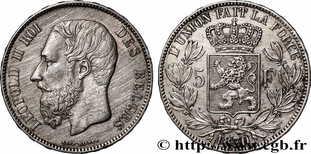 ARGENT D&nbsp;INVESTISSEMENT 5 Francs 1870  TTB+ 