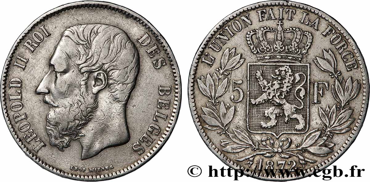 ARGENT D&nbsp;INVESTISSEMENT 5 Francs  1872  TTB 