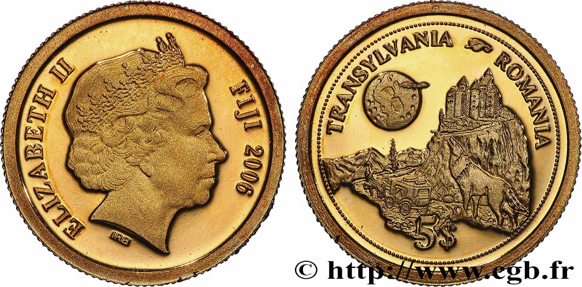 FIJI 5 Dollars Proof La Transylvanie 2006  MS 