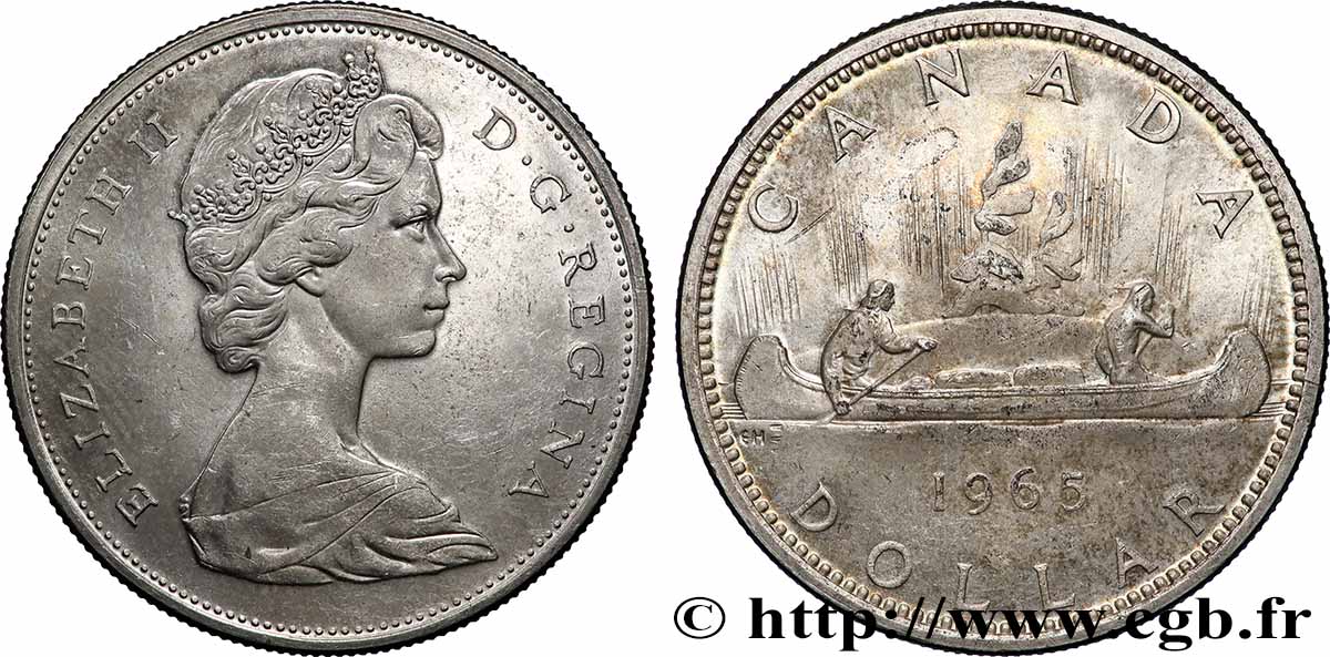 KANADA 1 Dollar Elisabeth II 1965  VZ 