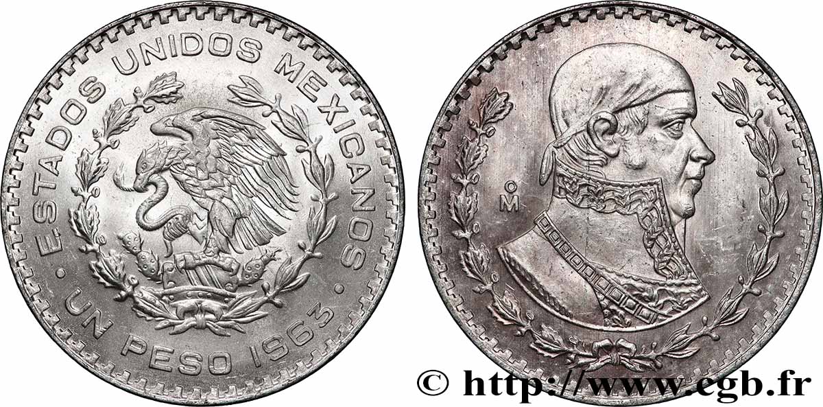 MEXICO 1 Peso Jose Morelos y Pavon 1963 Mexico MS 