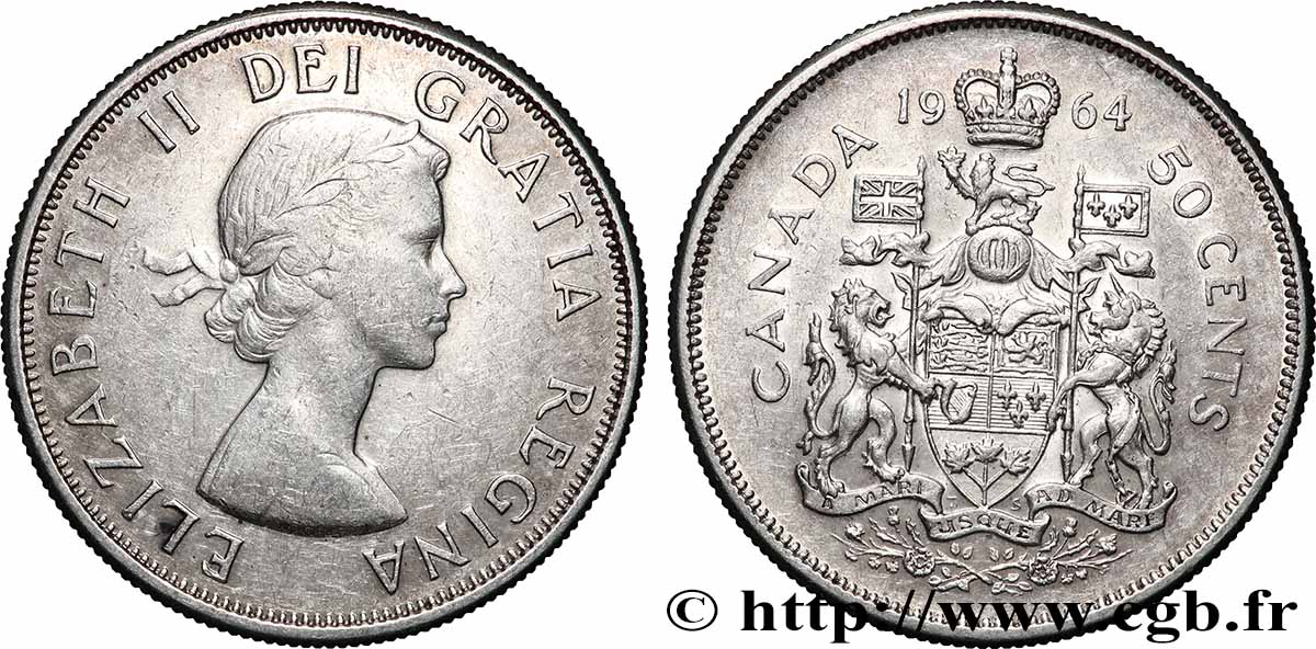 CANADá 50 Cents Elisabeth II 1964 Ottawa MBC+ 