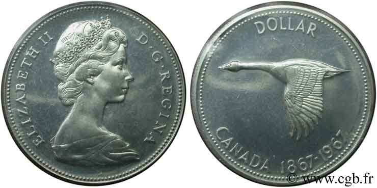 KANADA 1 Dollar centenaire de la Confédération 1967  ST 