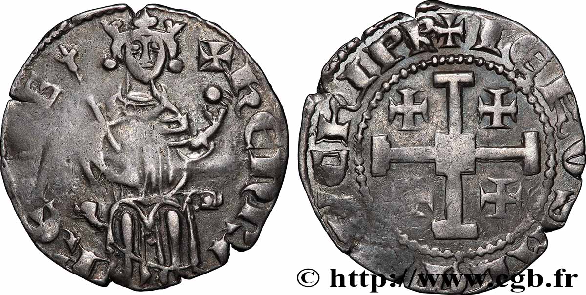 CHYPRE - ROYAUME DE CHYPRE - HENRI II. Second Règne Gros n.d. Nicosie TTB+ 