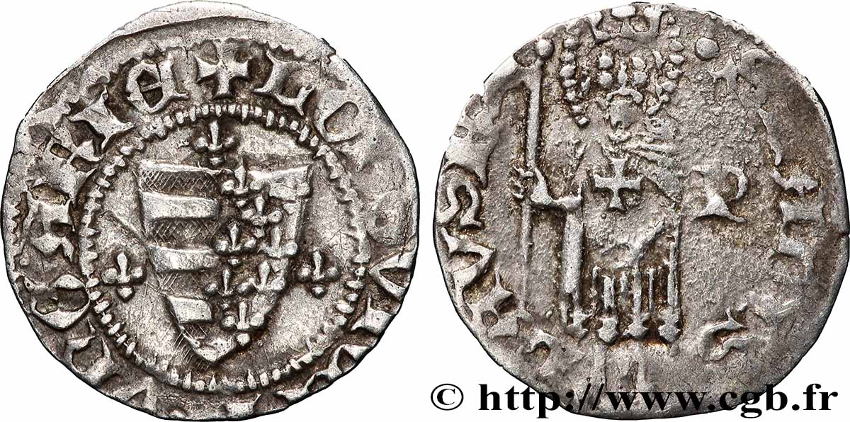 HUNGARY - LOUIS Ier Denier n.d. Budapest VF 