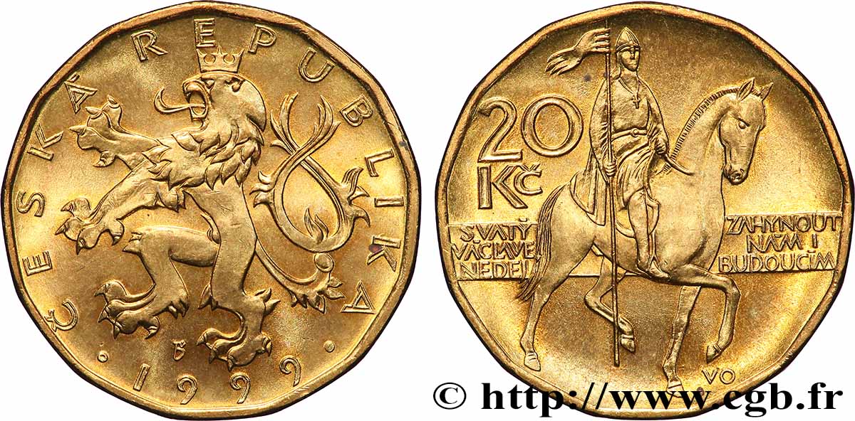 RÉPUBLIQUE TCHÈQUE 20 Korun 1999 Jablonec nad Nisou SPL 