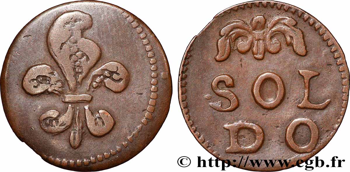 ITALIE - MODÈNE 1 Soldo  N.D. (1737-1780)  TTB 