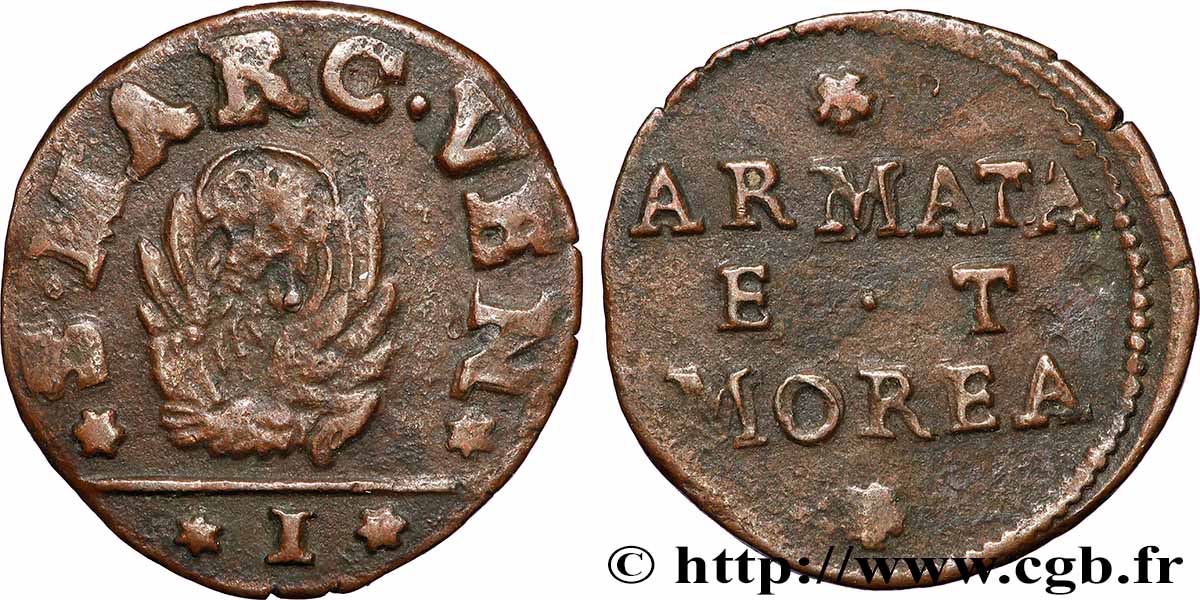 ITALIE - VENISE 1 Soldo Armata et Morée N.D. (1688-1690) Venise TB+ 