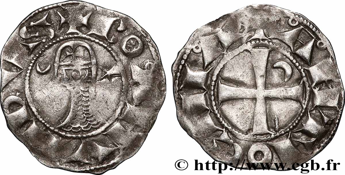 CROISADES - PRINCIPAUTÉ D&nbsp;ANTIOCHE - BOHÉMOND III Denier N.D. Antioche TB+ 