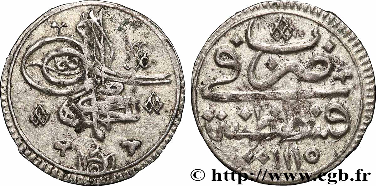 TURQUIE - EMPIRE OTTOMAN 1 Para - Ahmed III AH 1115 (1704) Constantinople TTB+ 