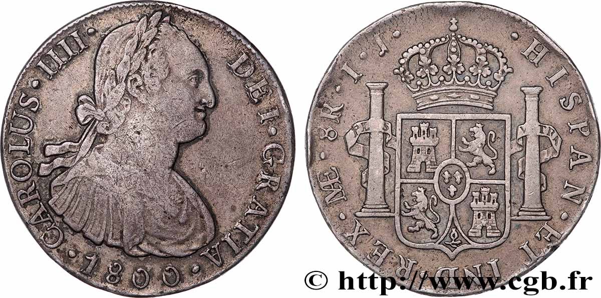 PÉROU - CHARLES IV 8 Reales  1800 Lima TTB 
