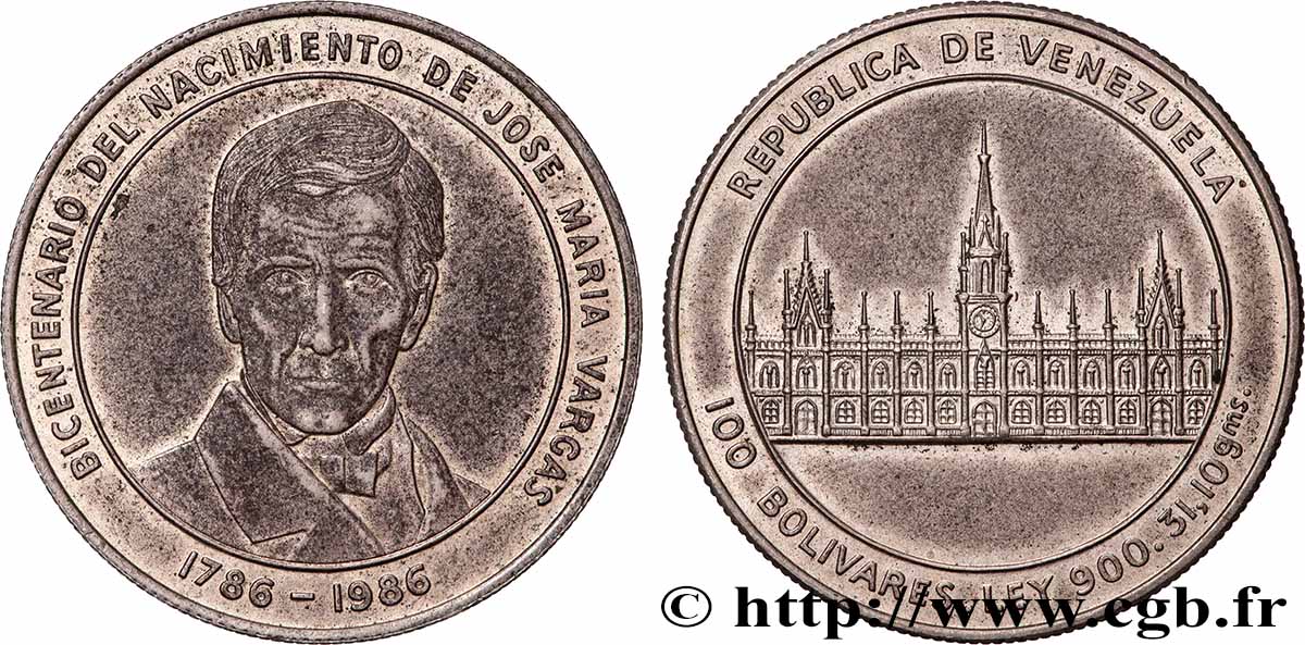 VENEZUELA 100 Bolivares 1986 Caracas SUP 