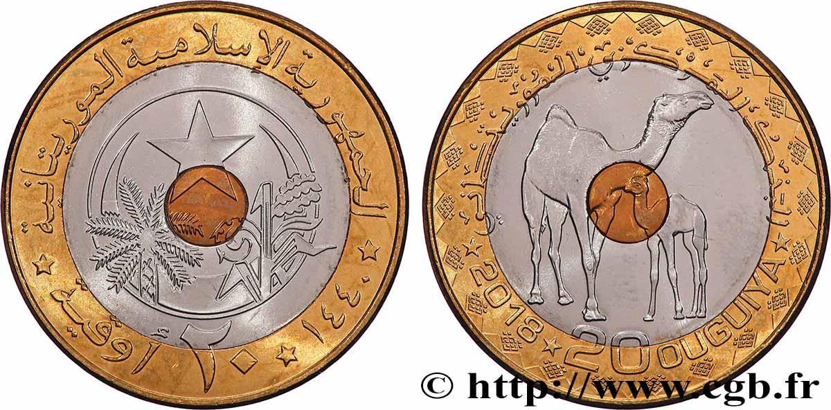 MAURITANIEN 20 Ouguiya AH 1440 (2018)  fST 