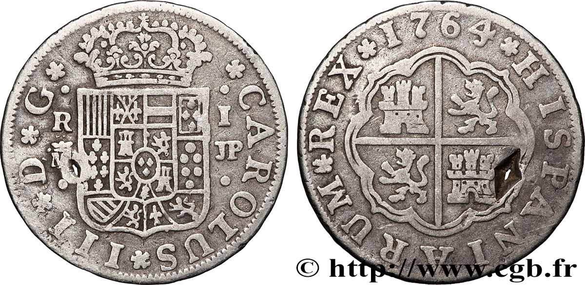 ESPAGNE 1 Real au nom de Ferdinand VI 1764 Madrid TB+ 