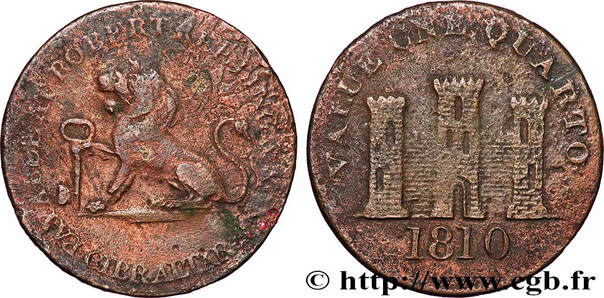 GIBRALTAR 1 Quarto 1810  b+ 