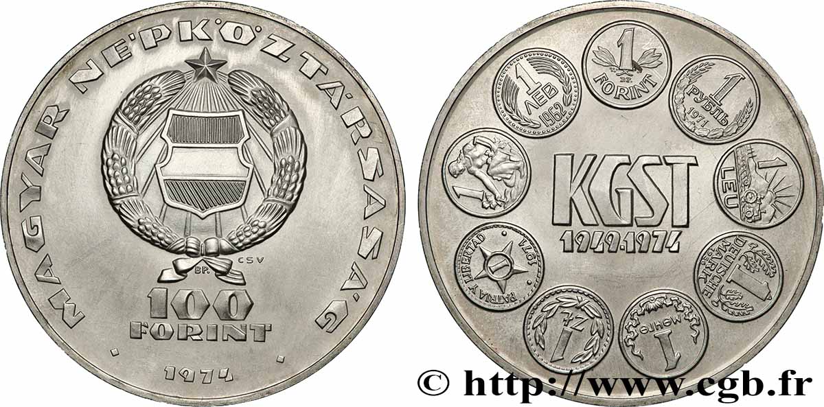 HONGRIE 100 Forint Conseil d&nbsp;assistance économique mutuelle 1974 Budapest SPL 