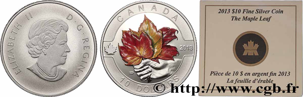 CANADA 10 Dollars Proof “Ô Canada” la feuille d’érable 2013 Ottawa FDC 