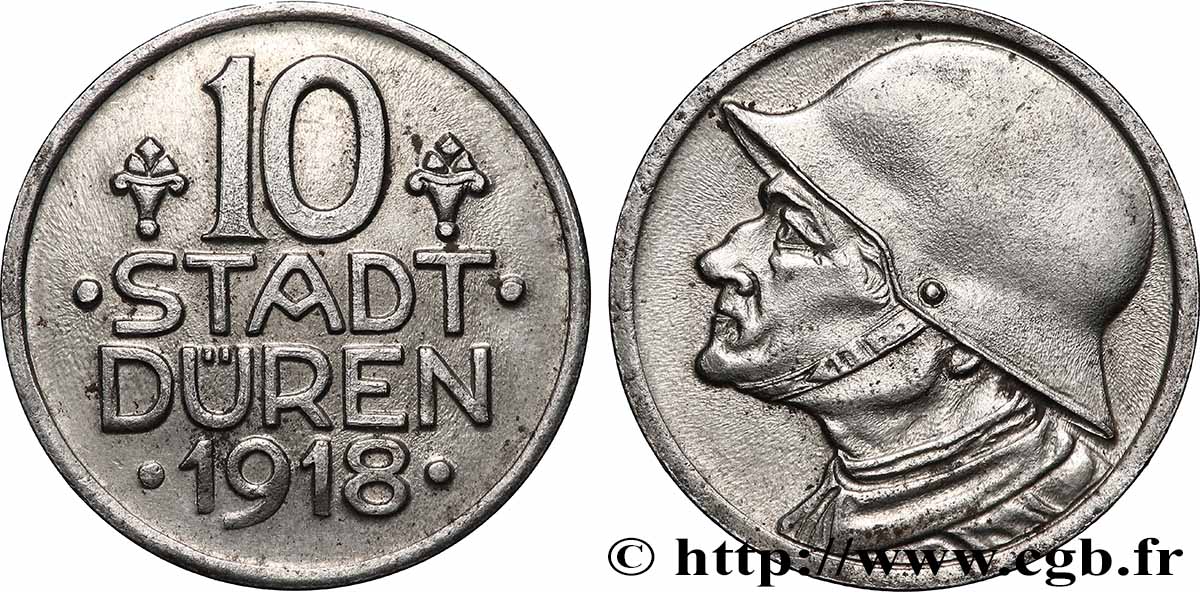 GERMANY - Notgeld 10 Pfennig Düren 1918  XF 