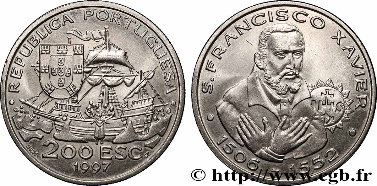 PORTUGAL 200 Escudos Francisco Xavier 1997 Lisbonne SUP 