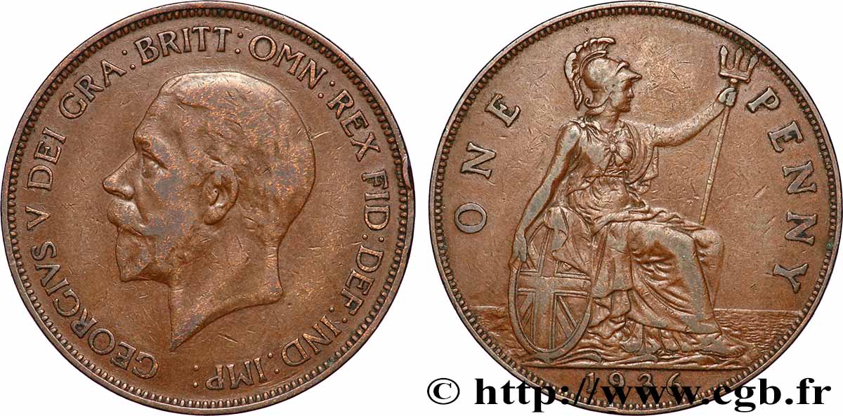 UNITED KINGDOM 1 Penny Georges V 1936 Londres XF 