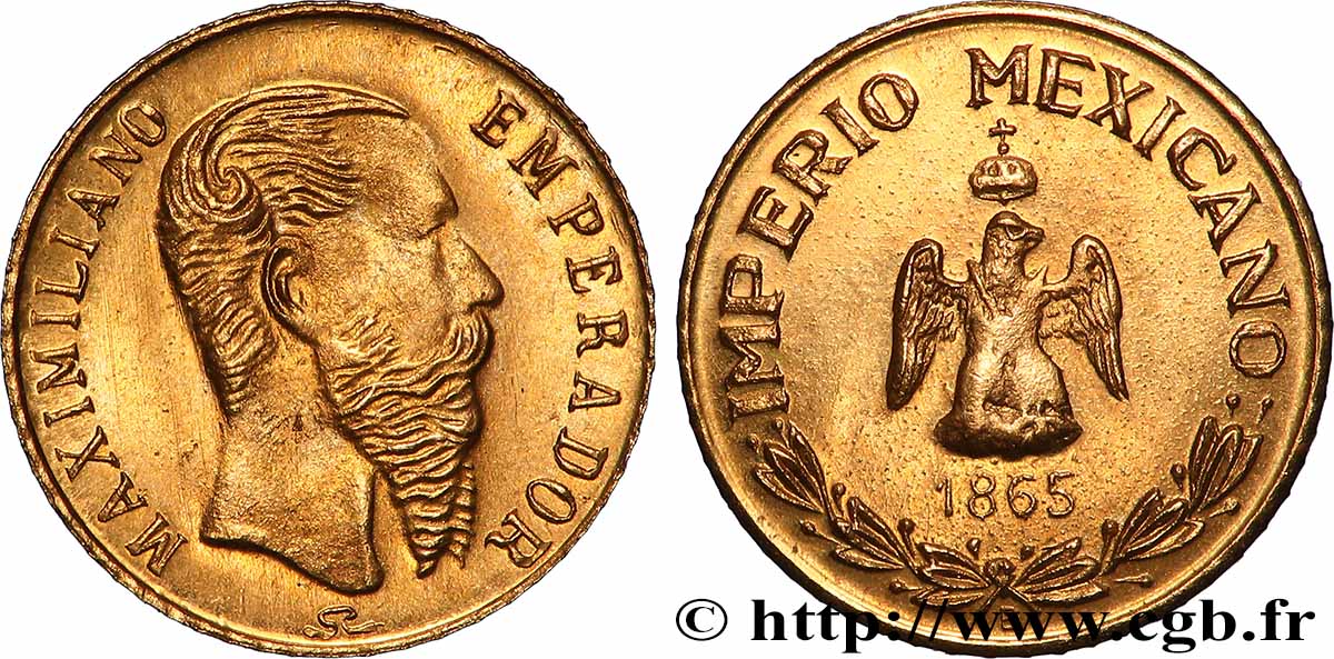 MEXICO Peso or fantaisie Maximilien (1865)  MS 