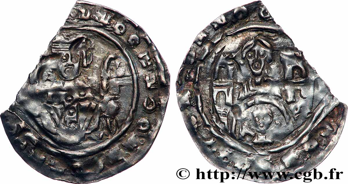 ALLEMAGNE - AUGSBOURG Demi-Bractéate, Évêché d’Augsbourg Hartwig I von Lierheim (1167-1184)  TTB 