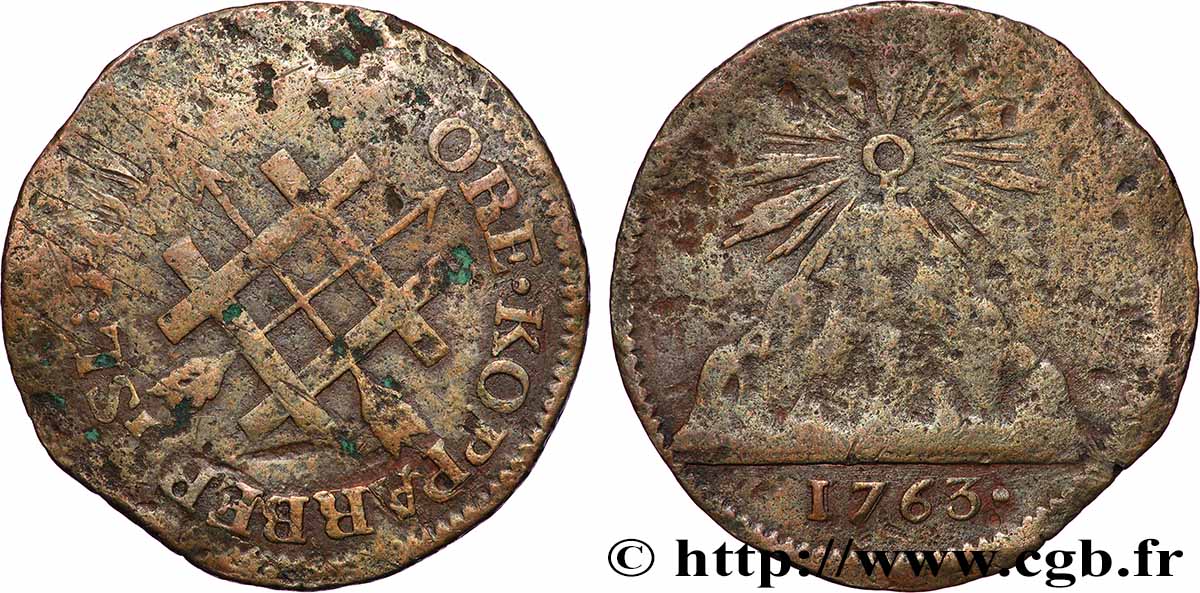 SWEDEN 6 Ore 1763  F 
