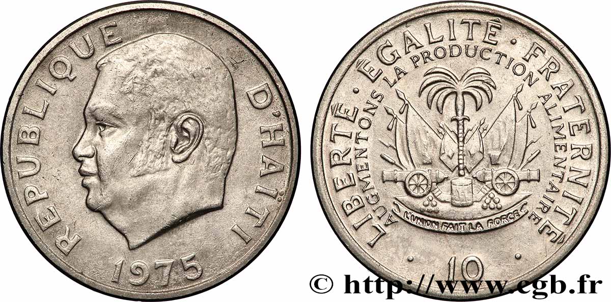 HAÏTI 10 Centimes FAO 1975 San Francisco SUP 