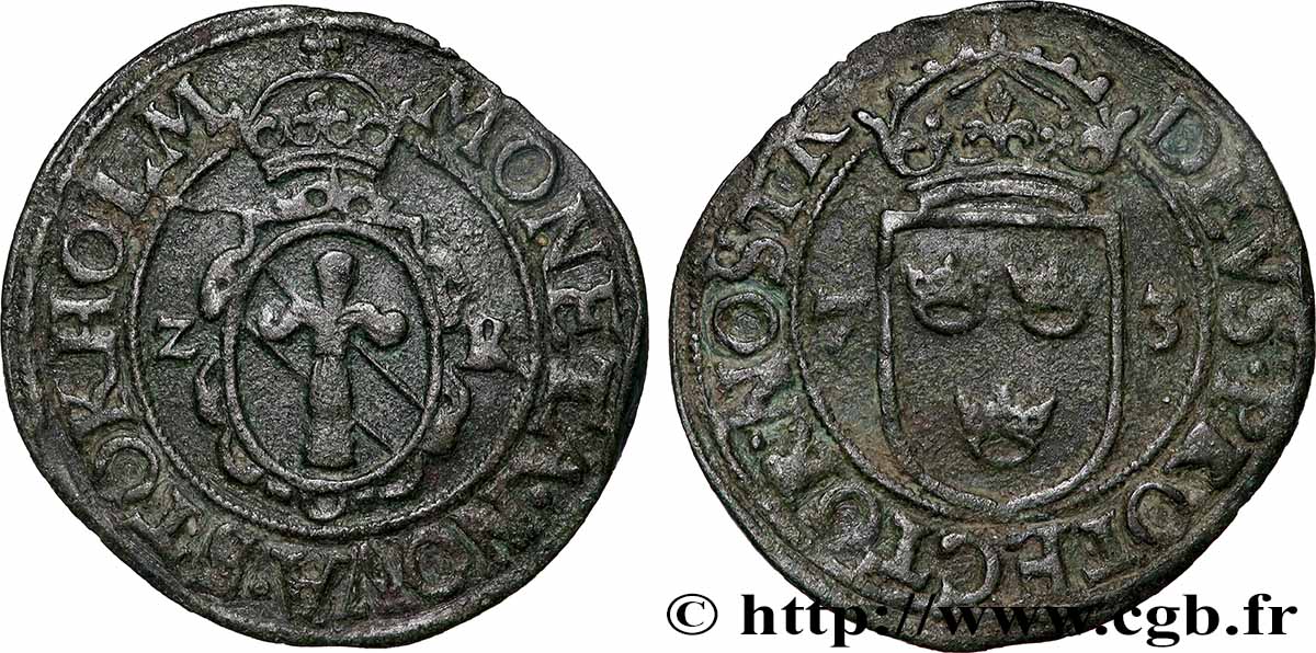 SUÈDE - ROYAUME DE SUÈDE - JEAN III 2 Ore 1573  TTB 