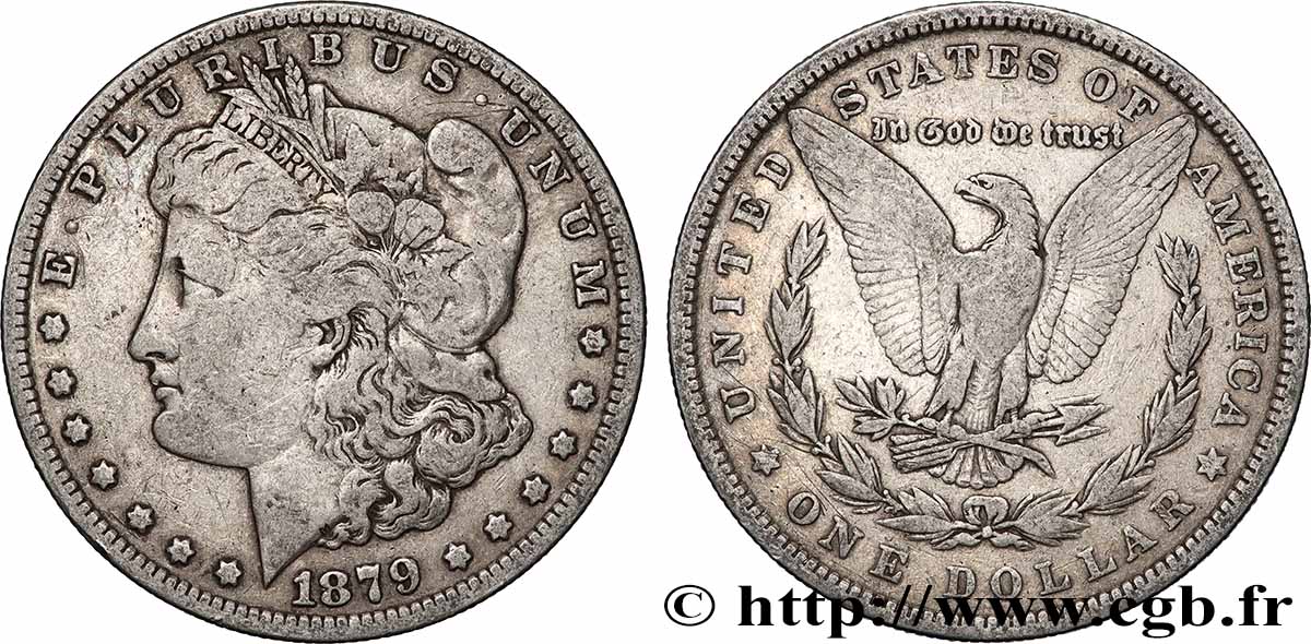 ARGENT D&nbsp;INVESTISSEMENT 1 Dollar type Morgan 1879 Philadelphie TB+ 