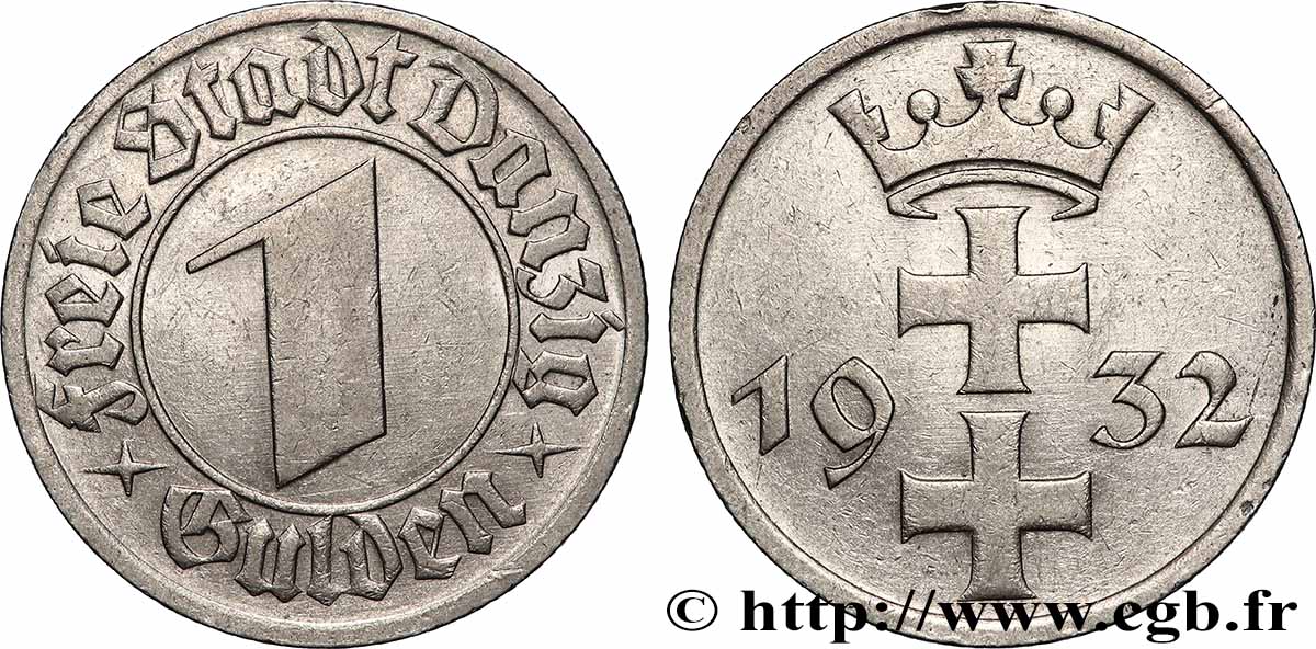 DANZIG (Free City of) 1 Gulden 1932  AU 