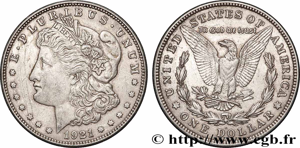 ARGENT D&nbsp;INVESTISSEMENT 1 Dollar Morgan 1921 Denver TTB+ 