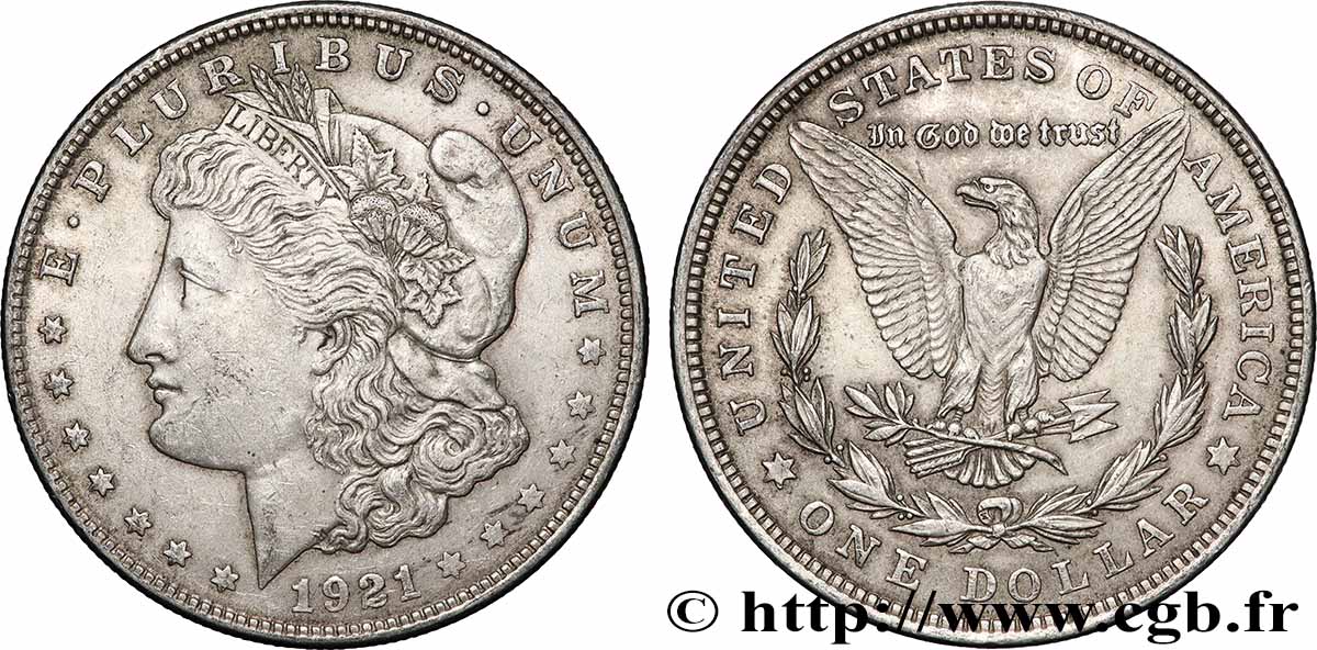 PLATA INVERSIÓN 1 Dollar Morgan 1921 Philadelphie MBC+ 