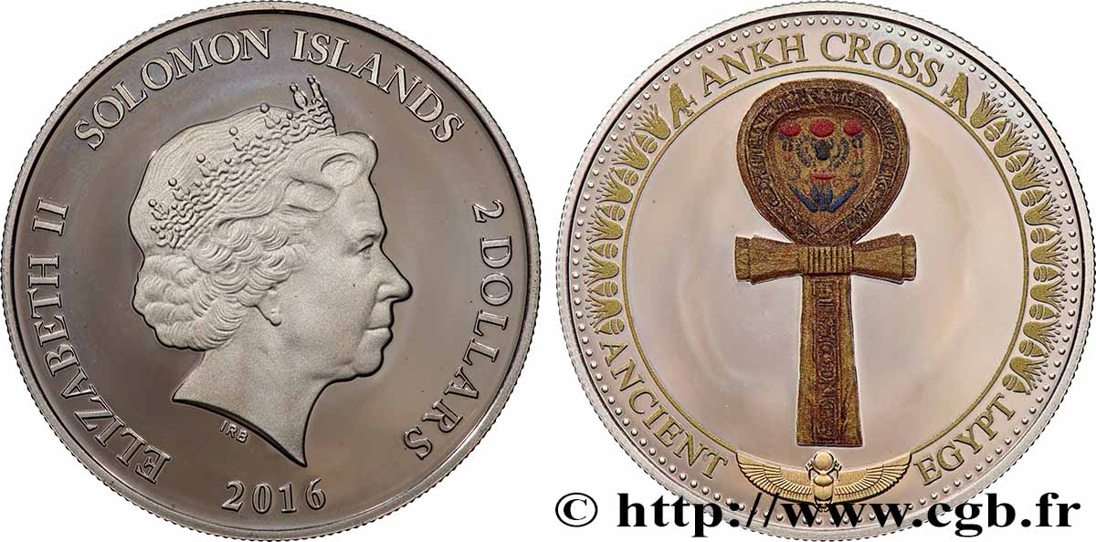 ISLAS SOLOMóN 2 Dollar Proof croix de Ankh 2016  SC 