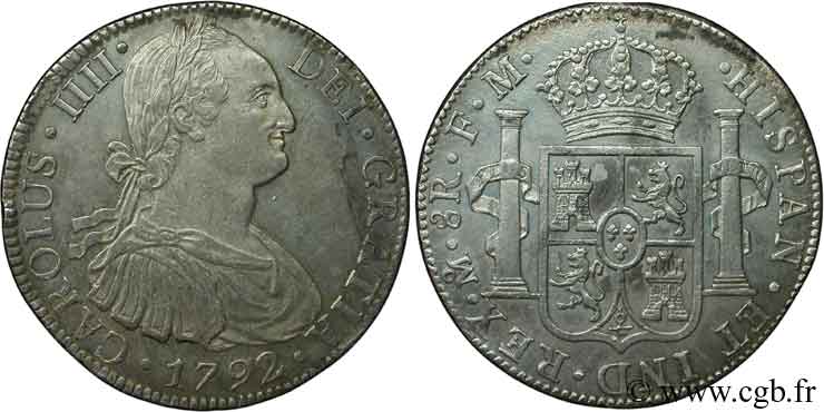 MEXIKO 8 Reales Charles IIII 1792 Mexico SS 