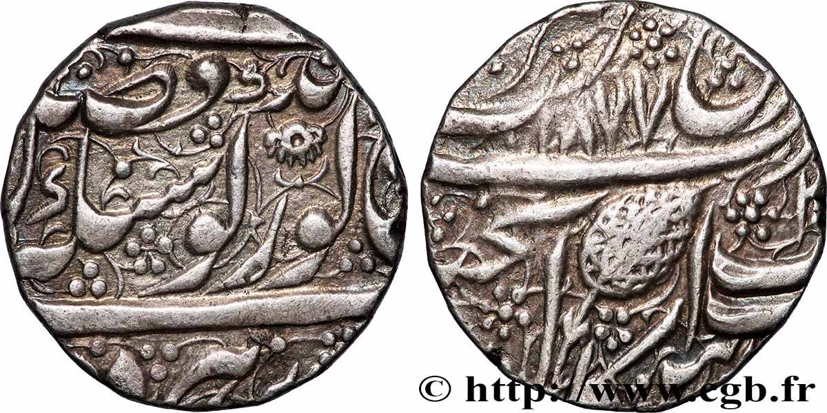 INDIA - SIKH EMPIRE 1 Rupee Ranjit Singh VS1877 (1820) Amritsar AU 