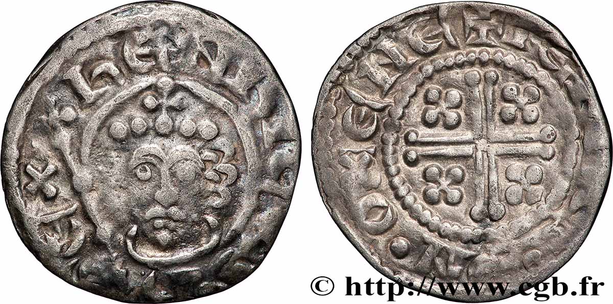 ENGLAND - HENRY II PLANTAGENET Penny dit “short cross” n.d. Oxford XF 
