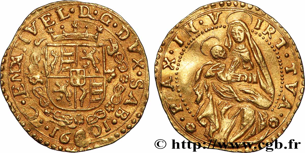 SAVOIE - DUCHÉ DE SAVOIE - CHARLES-EMMANUEL Ier Ducat 1601 Turin TTB+ 