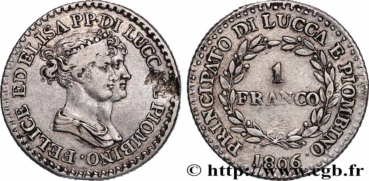 ITALIE - LUCQUES ET PIOMBINO 1 Franco Elise et Félix Baciocchi 1806 Florence TTB 