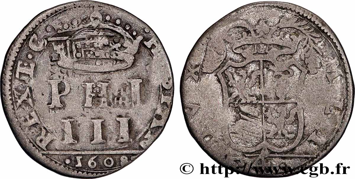 ITALIEN - MAILAND 4 Soldi Philippe III 1608 Milan fSS 