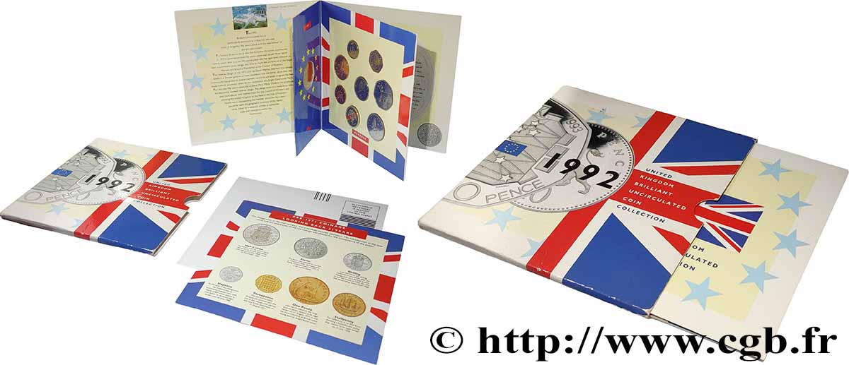 REGNO UNITO Série Mint Set 8 monnaies 1992 Llantrisant FDC 