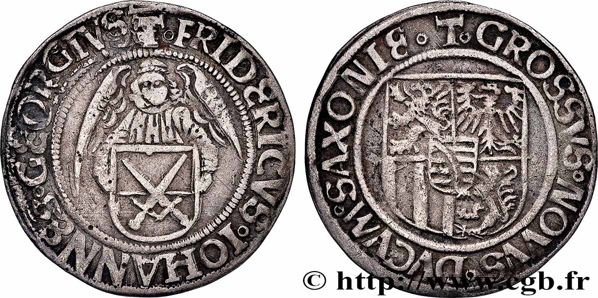 ALLEMAGNE - DUCHÉ DE SAXE - FRÉDÉRIC III - GEORGES ET JEAN Schreckenberger n.d. Buchholz TTB 