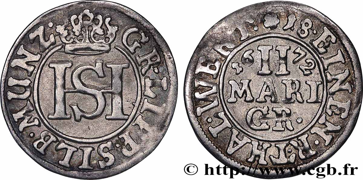 ALLEMAGNE - LIPPE 2 Mariengroschen - Simon Henry 1672  TTB 