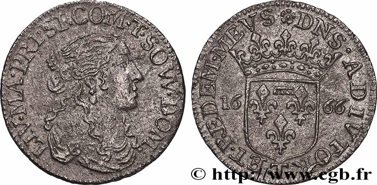 ITALY - LIGURIA - MARQUISATE OF TASSAROLO - LIVIE CENTURIONI OLTREMARINI MALASPINI Douzième d&nbsp;écu ou Luigino 1666 Tassarolo AU 