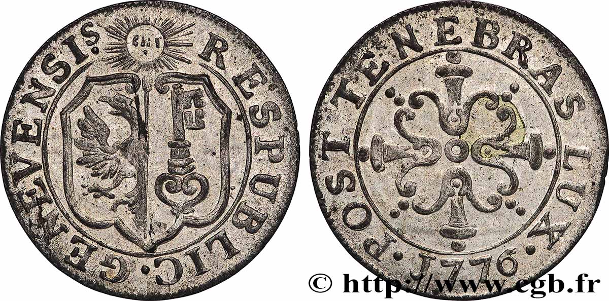 SUISSE - RÉPUBLIQUE DE GENÈVE 6 Deniers  1776  TTB 